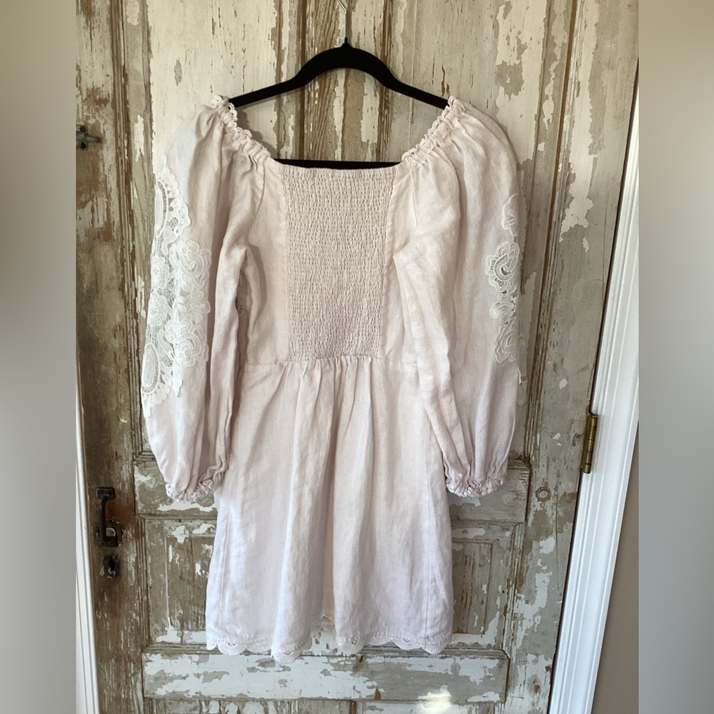 FARM Rio White Eyelet Puff-Sleeve Mini Dress - XS - read description! - Picture 5 of 16